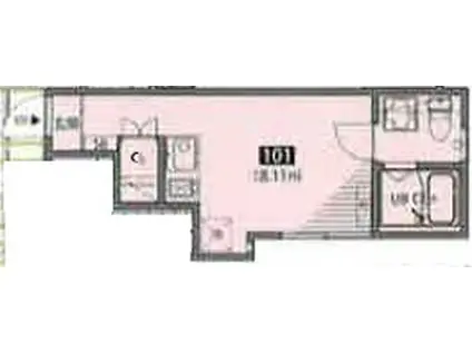 リーフテラス仙川(ワンルーム/1階)の間取り写真