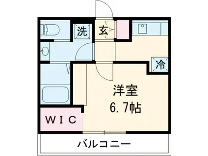 LEGARE東向島(1K/2階)の間取り写真