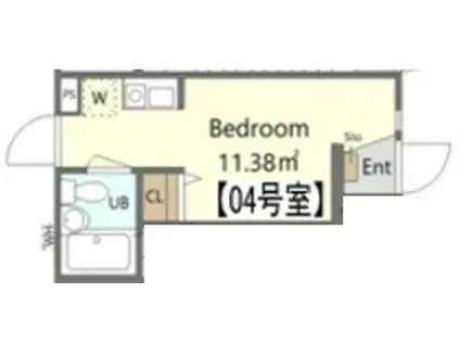 プラチナフォルム堀切菖蒲園(ワンルーム/1階)の間取り写真