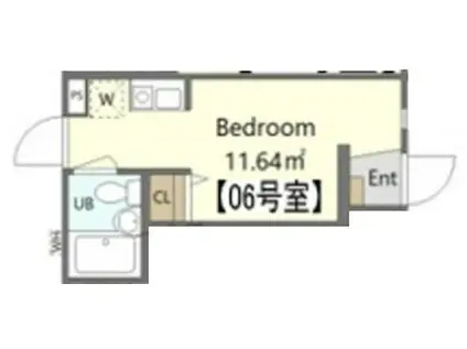 プラチナフォルム堀切菖蒲園(ワンルーム/1階)の間取り写真