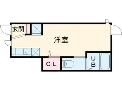 リーフテラス仙川(ワンルーム/1階)の間取り写真