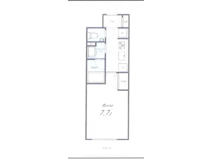 緑の舘 氷川町(1K/6階)の間取り写真
