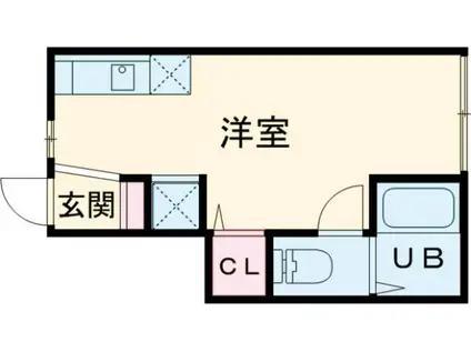 リーフテラス仙川(ワンルーム/1階)の間取り写真