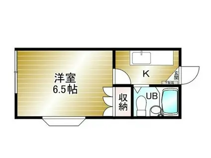 ハウス山澤(1K/1階)の間取り写真