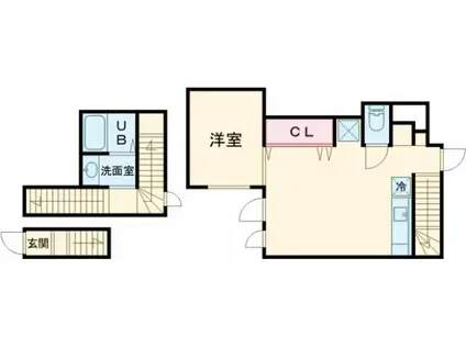 リーフテラス仙川(1LDK/3階)の間取り写真