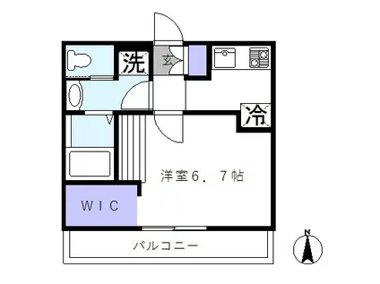 LEGARA東向島(1K/1階)の間取り写真