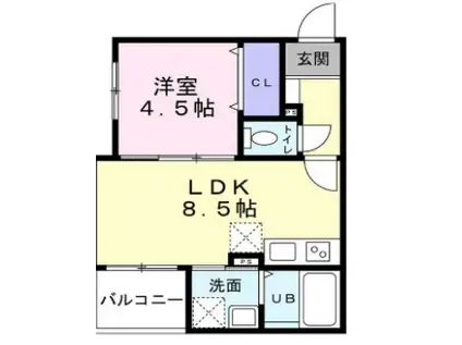 EIJU富士見台駅前(1LDK/3階)の間取り写真
