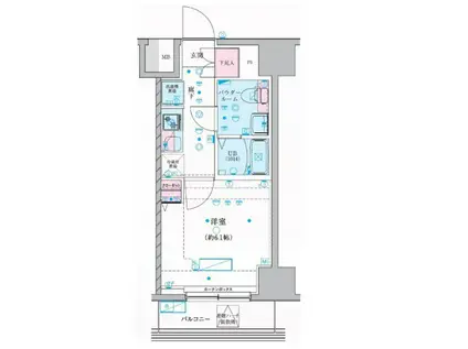 GENOVIAお花茶屋Ⅲ(1K/9階)の間取り写真