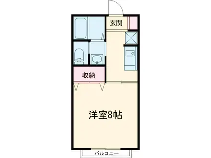 タウンコートB(1K/1階)の間取り写真