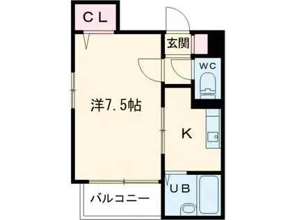 プチ・メゾンI(1K/1階)の間取り写真