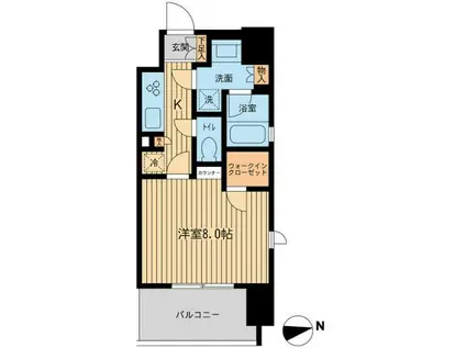 エルシア五反田(1K/3階)の間取り写真
