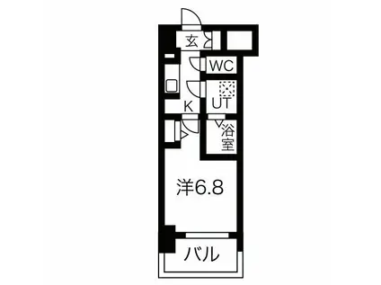 メイクス熱田大宝(1K/9階)の間取り写真