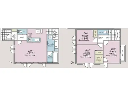 オルキデ蘆花公園壱番館(3LDK/1階)の間取り写真