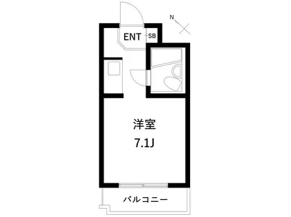 千歳烏山ホームズ(ワンルーム/1階)の間取り写真
