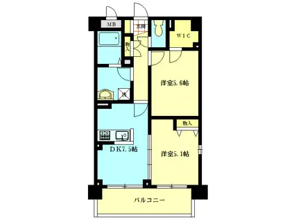 プランドール大船(2LDK/1階)の間取り写真