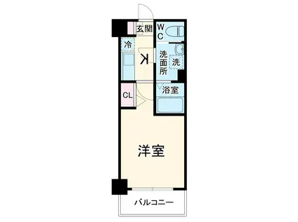 N-STAGE西船橋2(1K/1階)の間取り写真