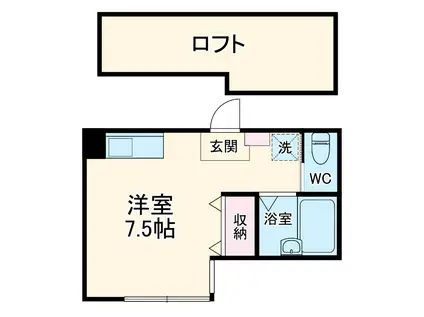 ジョイフル・L(ワンルーム/1階)の間取り写真