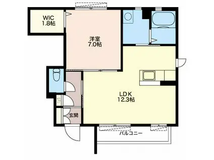 マ・メゾン片山 A棟(1LDK/1階)の間取り写真