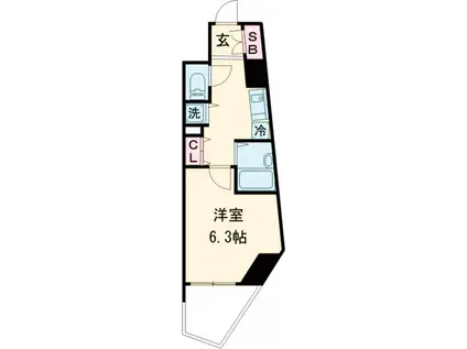 グランヴァン池袋西(1K/9階)の間取り写真