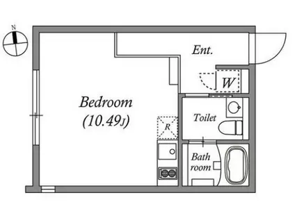 ALERO高円寺南(ワンルーム/1階)の間取り写真
