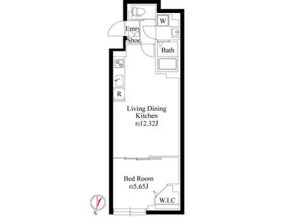 グランパセオ大岡山(1LDK/1階)の間取り写真