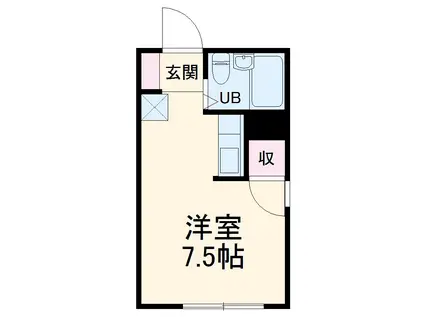 アーバンヴィレッジ(ワンルーム/1階)の間取り写真
