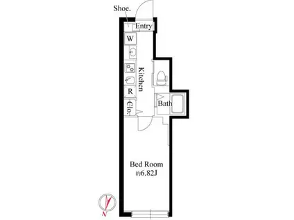 グランパセオ大岡山(1K/3階)の間取り写真