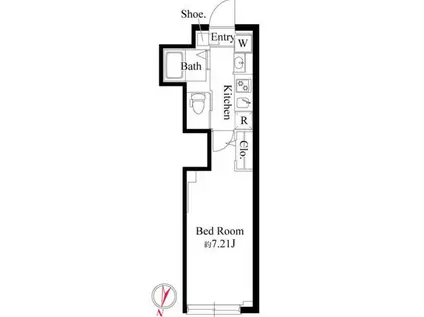 グランパセオ大岡山(1K/3階)の間取り写真