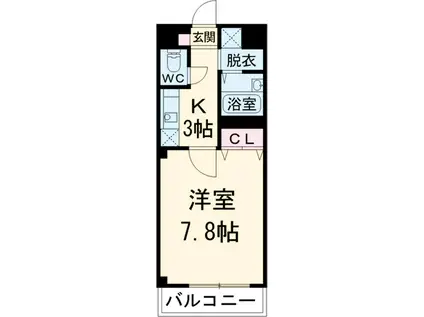 ウエスト井深(1K/2階)の間取り写真