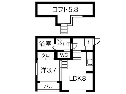 I-SMART 1(1LDK/1階)の間取り写真