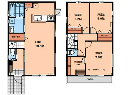 東京地下鉄南北線 志茂駅 徒歩2分 2階建 新築(3SLDK)の間取り写真