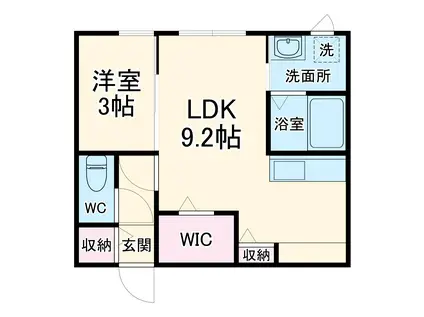 KOS NOGINOMORI(1LDK/2階)の間取り写真