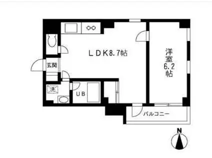 リーベンスハイム八王子パートⅡ(1LDK/5階)の間取り写真