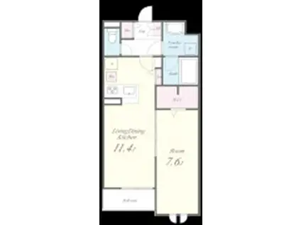 ユーフォリア本中山(1LDK/2階)の間取り写真