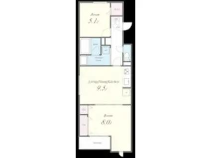 ユーフォリア本中山(1SLDK/3階)の間取り写真