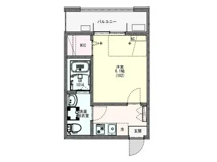 KLEIS日進(1K/1階)の間取り写真