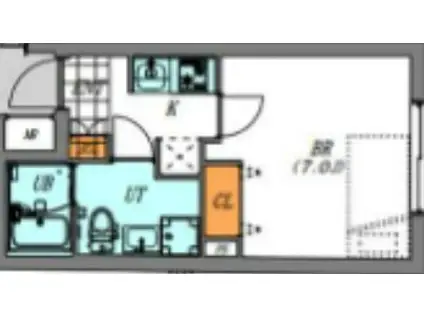LUORE大山(1K/1階)の間取り写真