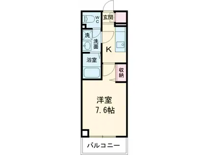 フィネストリーノ水戸南町(1K/5階)の間取り写真
