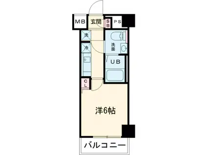 GENOVIAお花茶屋ⅡSKYGARDEN(1K/1階)の間取り写真