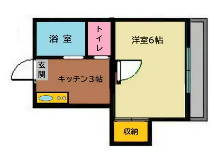 コーワパレス21(1K/1階)の間取り写真