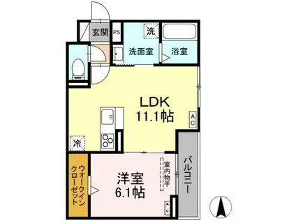 ソル・クラート(1LDK/3階)の間取り写真