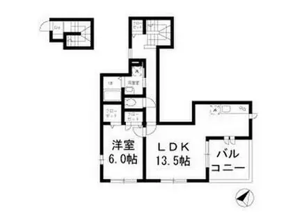 SEPTEMBER(1LDK/3階)の間取り写真