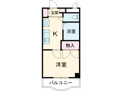 シブヤハウステンボス(1K/2階)の間取り写真