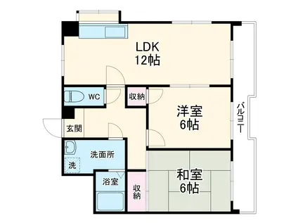 アベニュー21(2LDK/2階)の間取り写真