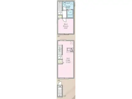 ノーザンロード東武練馬Ⅱ(1LDK/2階)の間取り写真