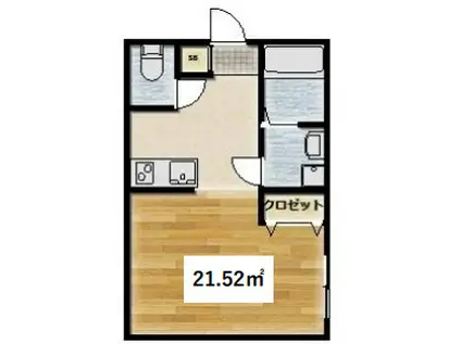 ネモフィラ青井(1K/2階)の間取り写真