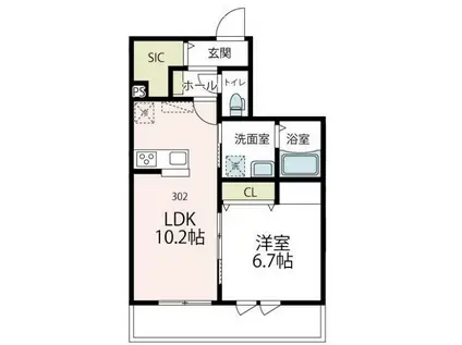 グランフェリーチェ(1LDK/3階)の間取り写真