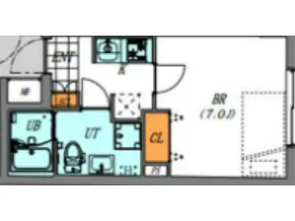 LUORE大山(1K/3階)の間取り写真