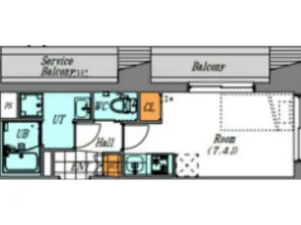 LUORE大山(ワンルーム/3階)の間取り写真