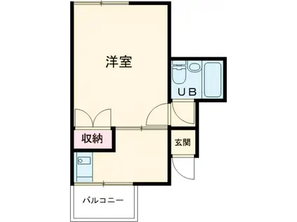 大木ハイツ(1K/1階)の間取り写真